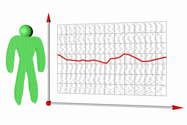 Gráfico, gráfico, ilustración 3d — Foto de Stock