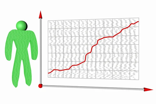 Grafik, Diagramm, 3D-Abbildung — Stockfoto