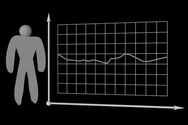 Grafikon, diagram, 3D-s illusztráció — Stock Fotó