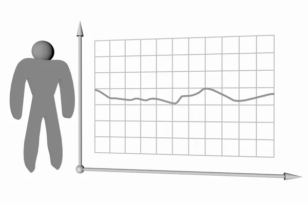 Grafikon, diagram, 3D-s illusztráció — Stock Fotó