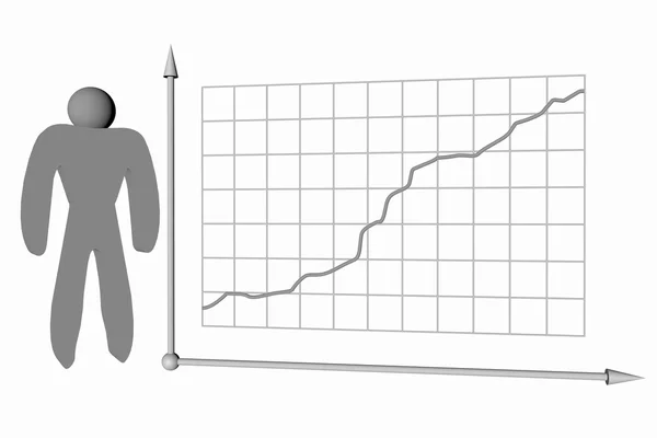 Grafik, Diagramm, 3D-Abbildung — Stockfoto