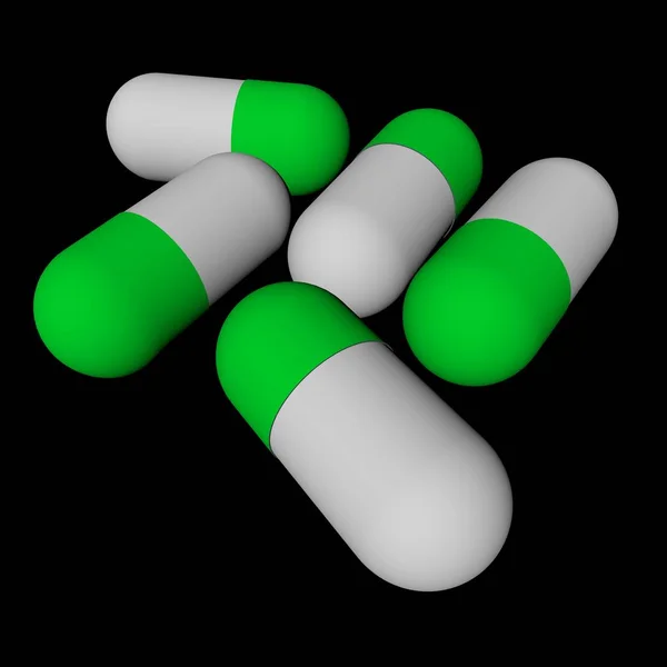 Tabletten, Pillen. Illustration. 3D-Darstellung. Hintergrund. — Stockfoto