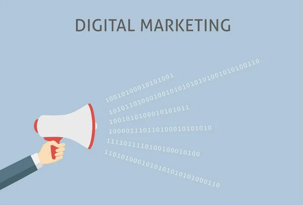 Illustration für digitales Marketing — Stockvektor