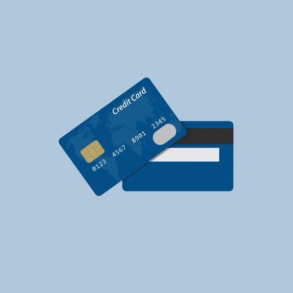 Conception plate de la carte de crédit — Image vectorielle