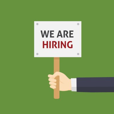 Holding A afişini iş vacancy duyurmaktan insanlar 