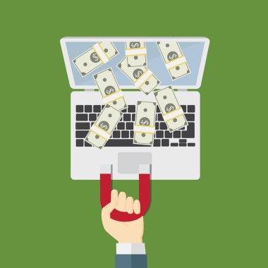 Mıknatıs ile internetten para çekme