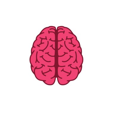 İnsan beyninin, zihin illüstrasyon düz tasarım