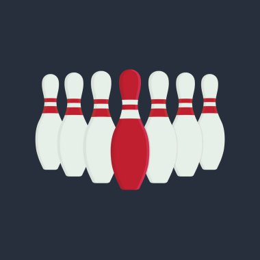 Lider illüstrasyon. Skittles Bovling düz tasarım