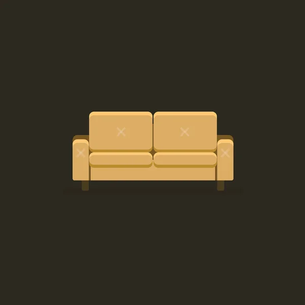 Couch illustratie. Home meubelen — Stockvector