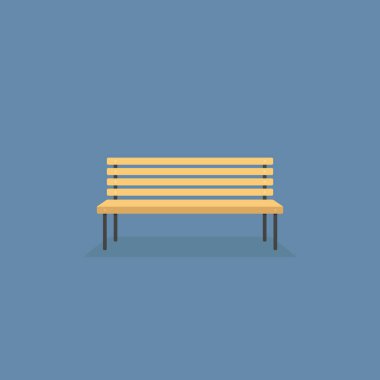 Ahşap Park Bench illüstrasyon