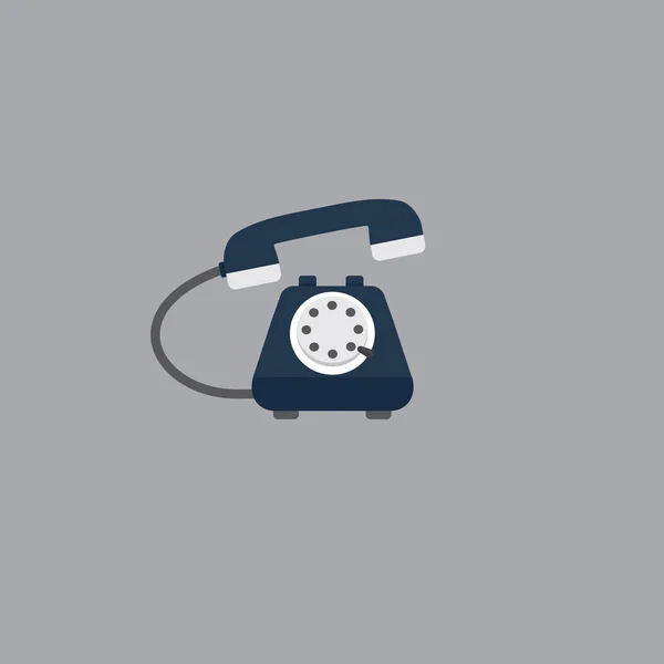 Téléphone Vintage plat — Image vectorielle
