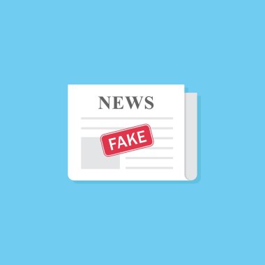 Sahte haber damgasını taşıyan gazete. Aldatmaca kavramı