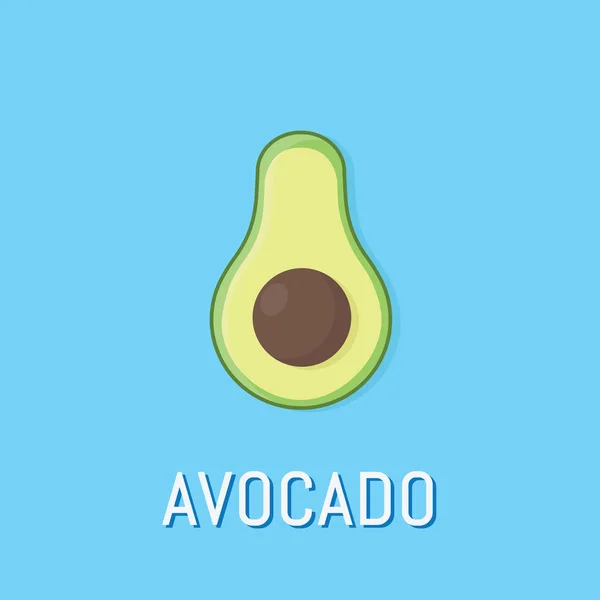 Design piatto di frutta avocado. Menù sano. Frutta tropicale estiva per uno stile di vita sano — Vettoriale Stock