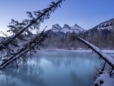 Three Sisters, Canmore clipart