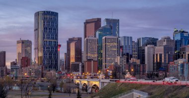Calgary süpürme manzarası görünümü