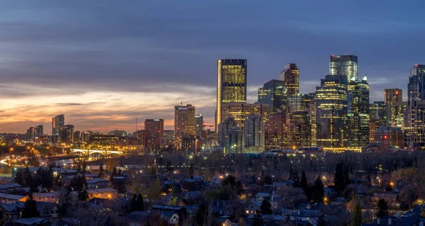 Vista panorámica del horizonte de Calgary — Foto de Stock