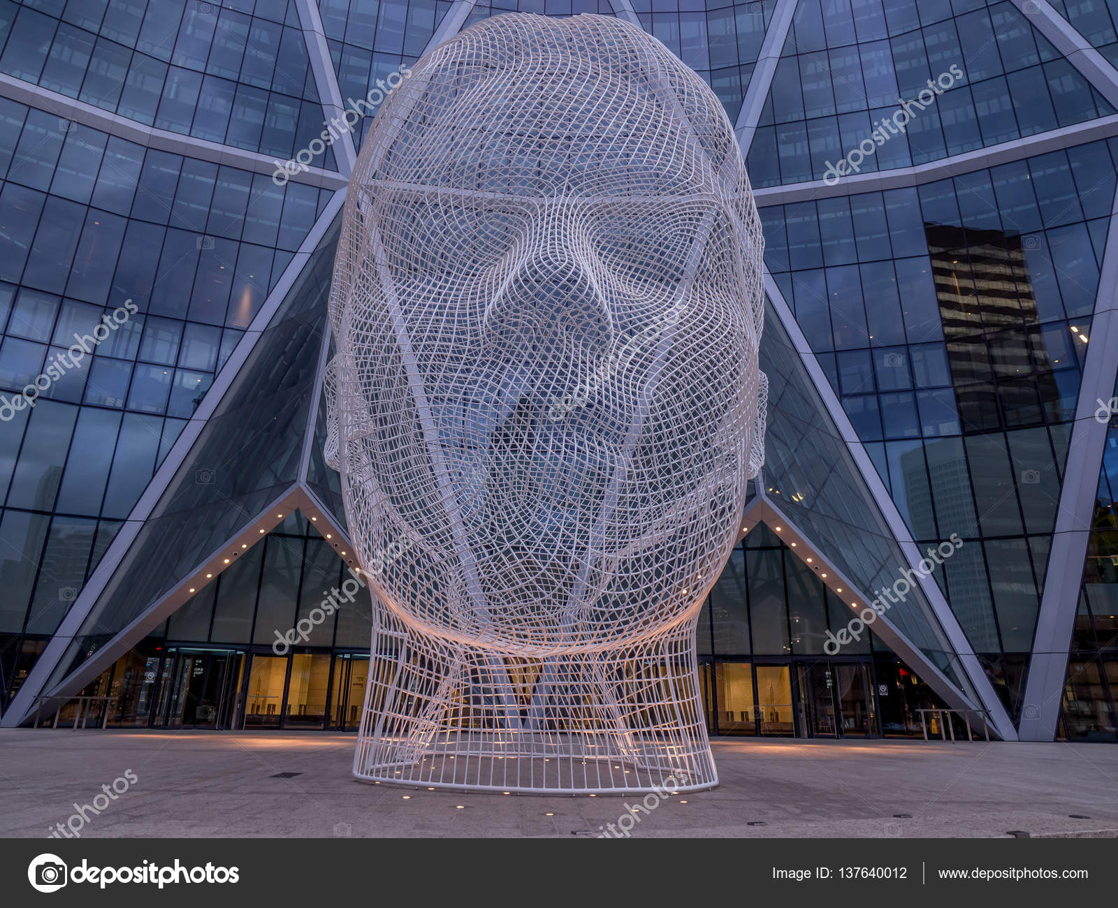 Wonderland sculpture by Jaume Plensa Stock Editorial
