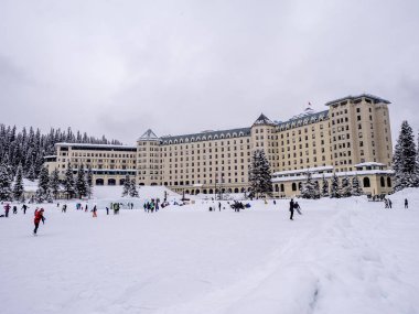 buz pateni donmuş Lake Louise 