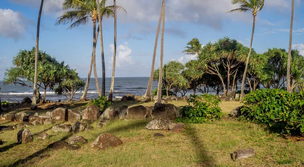 Стародавнього храму Гавайських або Heiau — стокове фото