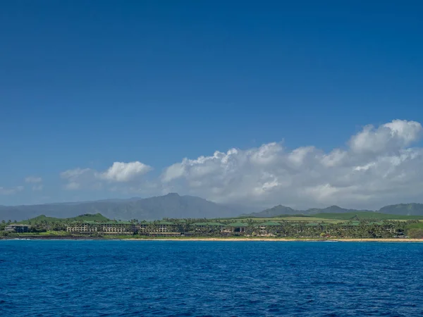 Vista da famosa praia de Poipu — Fotografia de Stock