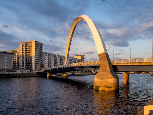 Glasgow Scotland July River Clyde Clyde Arc Bridge July 2017 — Stock Photo, Image