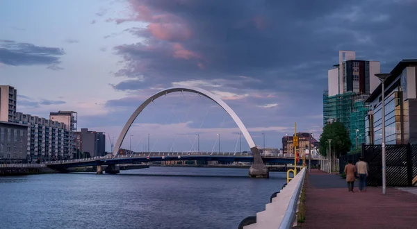 Glasgow Scotland July River Clyde Clyde Arc Bridge July 2017 — Stock Photo, Image