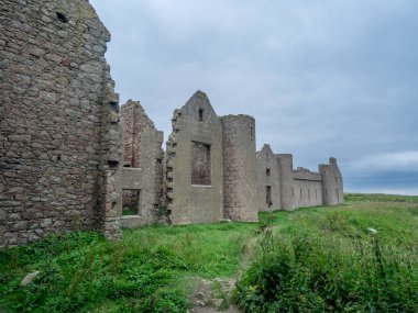 Aberdeenshire, İskoçya: 25 Temmuz: 25 Temmuz 2017 yeni Slains kalesinde Aberdeenshire İskoçya'da. Yeni Slains Castle Bram Stoker Dracula yazmak için ilham kaynağı olduğu söylenir.