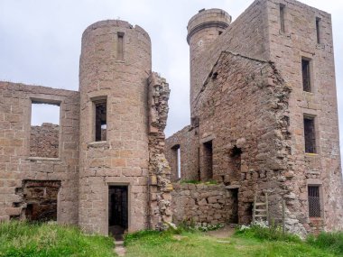 Aberdeenshire, İskoçya: 25 Temmuz: 25 Temmuz 2017 yeni Slains kalesinde Aberdeenshire İskoçya'da. Yeni Slains Castle Bram Stoker Dracula yazmak için ilham kaynağı olduğu söylenir.