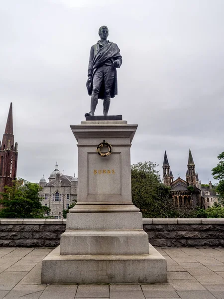 Aberdeen Scotland July Statue Robert Burns July 2017 Aberdeen Scotland — стоковое фото