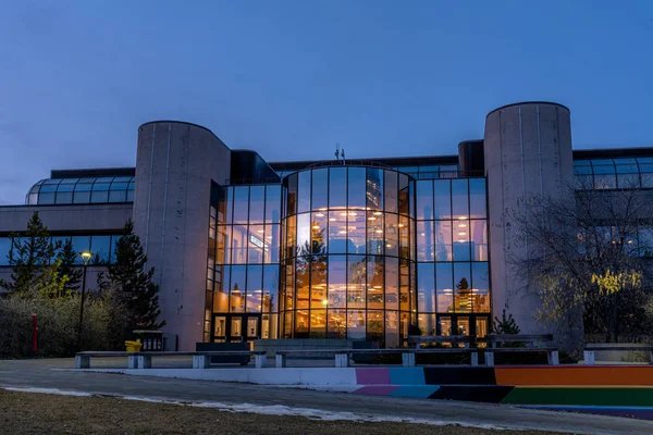 Calgary Alberta November 2019 Exterior Facade Modern Building University Calgary — Stock Photo, Image