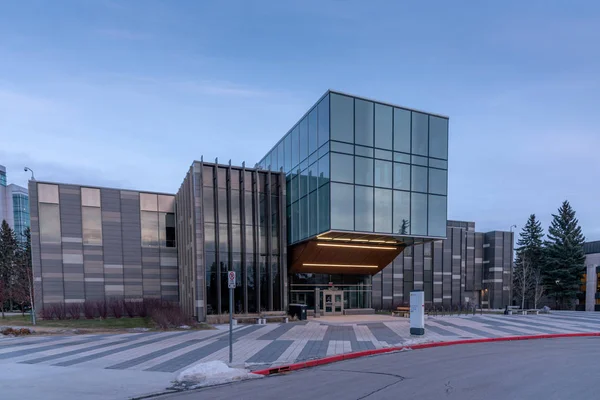 Calgary Alberta November 2019 Exterior Facade Modern Building University Calgary — Stock Photo, Image