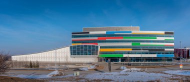 Calgary, Alberta - 4 Nisan 2020: Kanada Hokey ve Winsport 'un ofisleri Calgary, Alberta, Kanada