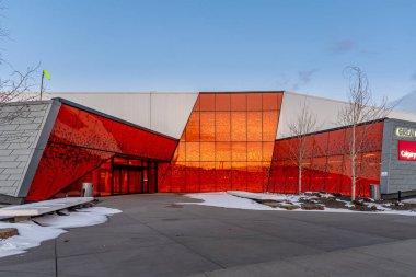 Calgary, Alberta 'daki Great Plains Dinlenme Merkezi, 12 Nisan 2020. Great Plains, Calgary 'nin güneydoğusunda yeni bir hokey sahası..