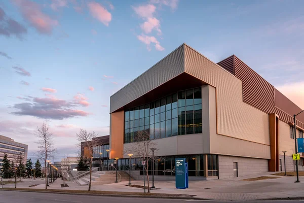 Taylor Centre Performing Arts Royal University Campus Calgary Natten Mru — Stockfoto