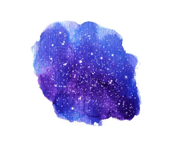 Νυχτερινό Ουρανό Αστέρια Που Απομονώνονται Λευκό Φόντο Ακουαρέλα — Φωτογραφία Αρχείου