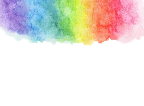 Watercolor Rainbow Background Space Text — Stock Photo, Image