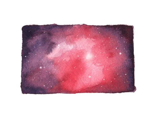 Abstrait aquarelle galaxie ciel fond, texture cosmique avec des étoiles . — Photo