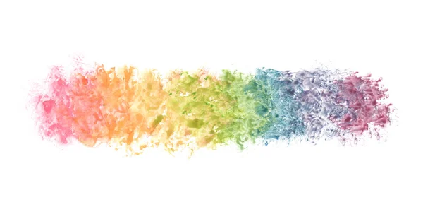 Colorata Texture Acquerello Arcobaleno Isolato Sfondo Bianco — Foto Stock