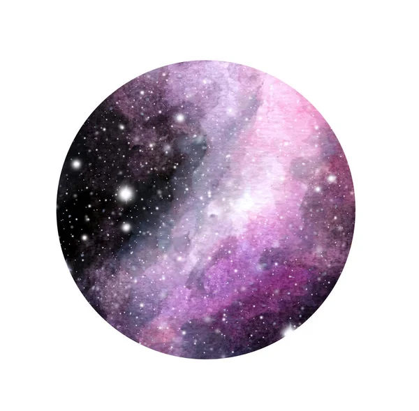 Χειροποίητος Γαλαξίας Grunge Νυχτερινός Ουρανός Αστέρια Υδατογραφία Φόντο Χώρο Εικονογράφηση — Φωτογραφία Αρχείου