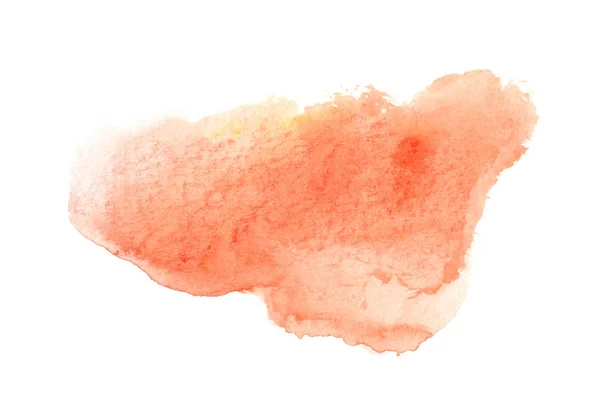 Abstrait Aquarelle Orange Sur Fond Blanc Les Éclaboussures Couleur Sur — Photo