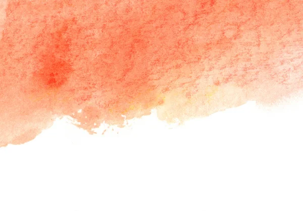Beyaz Arka Planda Soyut Turuncu Suluboya Kağıda Sıçrayan Renk — Stok fotoğraf