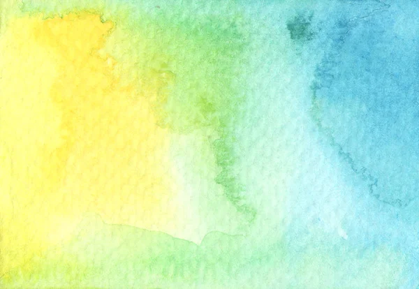 Fondo Mezcla Amarillo Verde Azul Abstracto Acuarela Textura Fondo —  Fotos de Stock