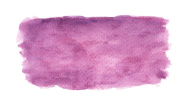 Purple watercolor background isolated on white, Abstract painted template with paper texture.