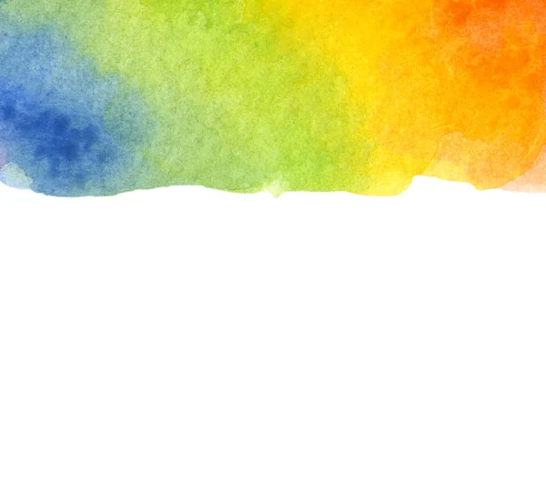 Aquarel Kleurrijke Regenboog Achtergrond Met Kopieerruimte — Stockfoto