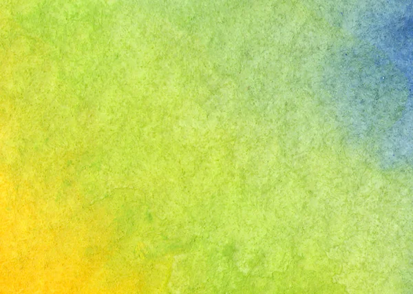 Colorful Yellow Green Blue Watercolor Background Abstract Texture — 스톡 사진
