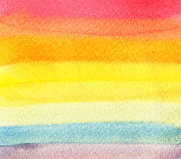 Bunte Regenbogen Aquarell Hintergrund Abstrakte Textur — Stockfoto