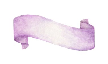 Suluboya şerit. El şeritleri veya afiş metin için çekilmiş. Sulu boya tasarım elemanları izole nesneleri. Vintage kağıt kaseti