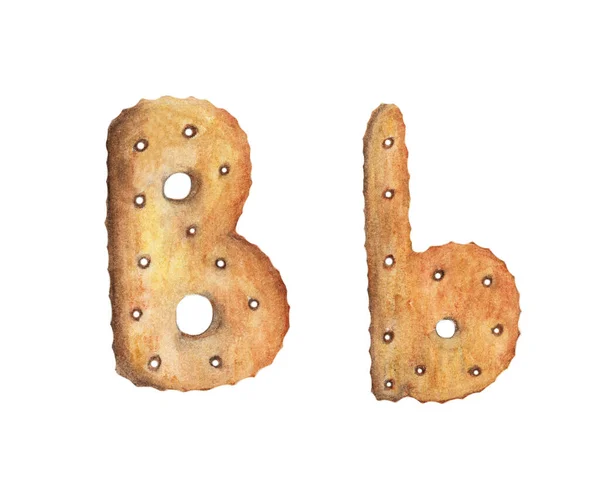 Літера Білому Тлі Натхнення Печива Знак Їжі Авс — стокове фото