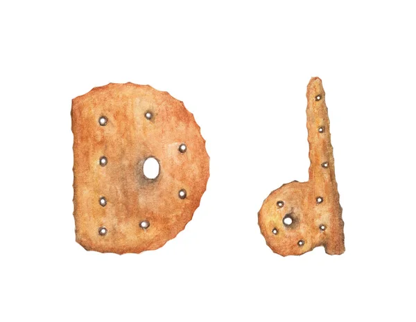 Буква Белом Фоне Шрифт Cookie Продовольственный Знак Abc — стоковое фото
