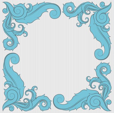 çiçek süsleme çerçeve 